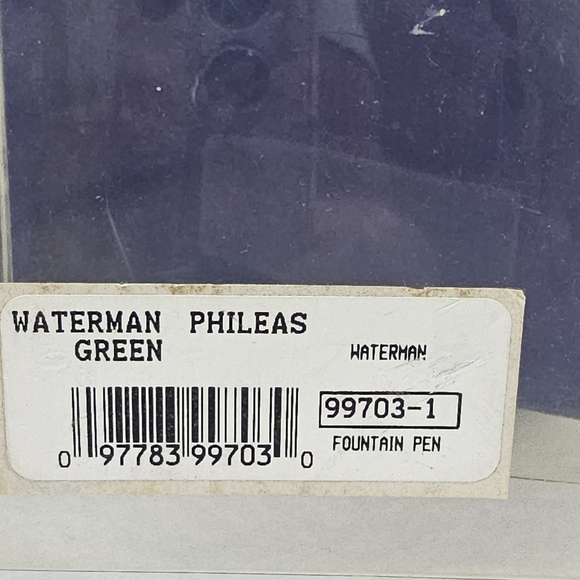 Waterman Phileas FP Set Green Marble GT Ink Fountain Pen NOS W/ Gift Box Boss - Picture 14 of 16